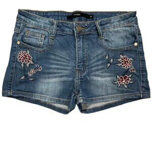 HARPER Floral Embroidered Denim Jean Shorts - Size 27